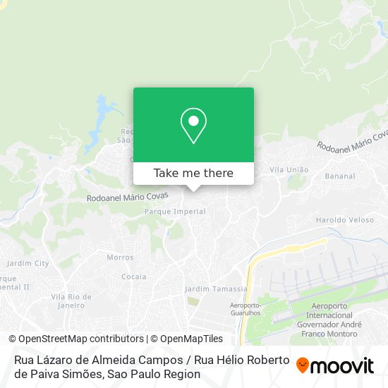 Mapa Rua Lázaro de Almeida Campos / Rua Hélio Roberto de Paiva Simões