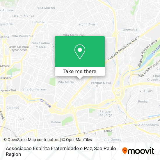 Associacao Espirita Fraternidade e Paz map