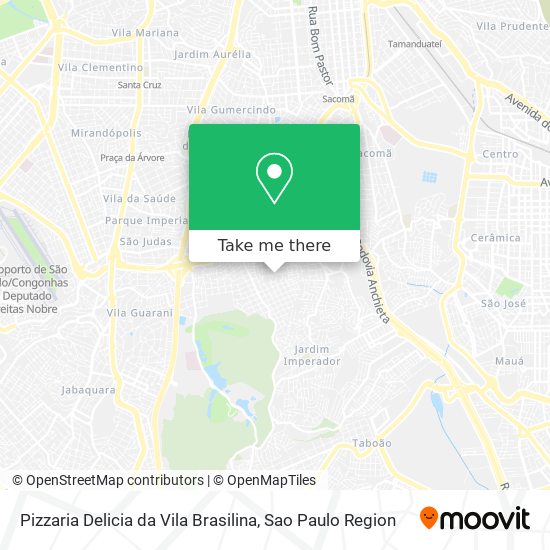 Mapa Pizzaria Delicia da Vila Brasilina