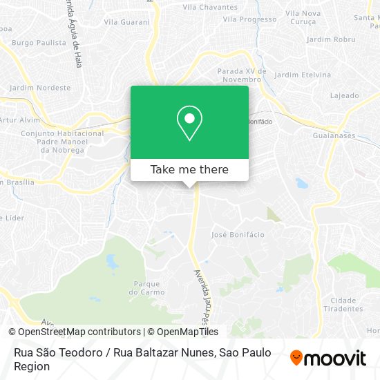 Mapa Rua São Teodoro / Rua Baltazar Nunes