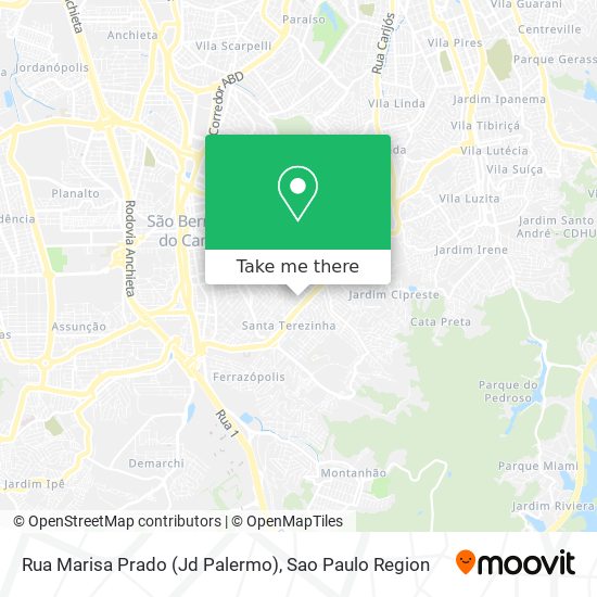 Mapa Rua Marisa Prado (Jd Palermo)