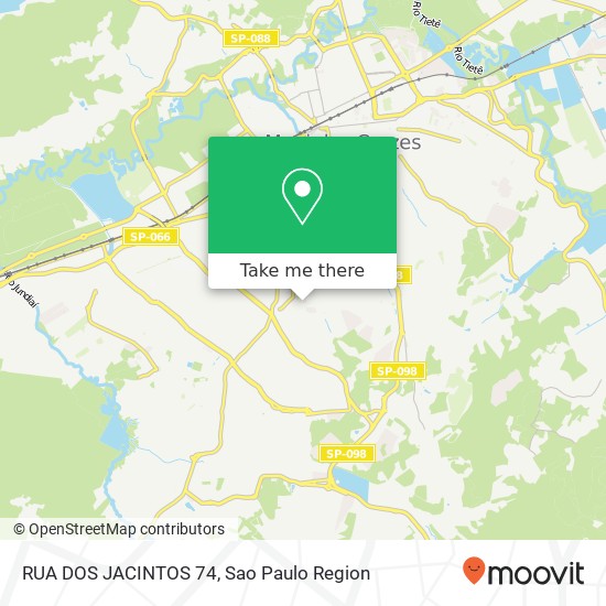 Mapa RUA DOS JACINTOS 74