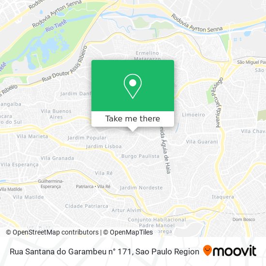 Mapa Rua Santana do Garambeu  n° 171