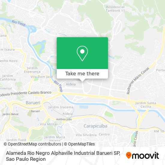 Mapa Alameda Rio Negro    Alphaville Industrial  Barueri   SP