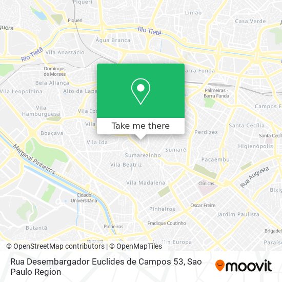 Mapa Rua Desembargador Euclides de Campos 53