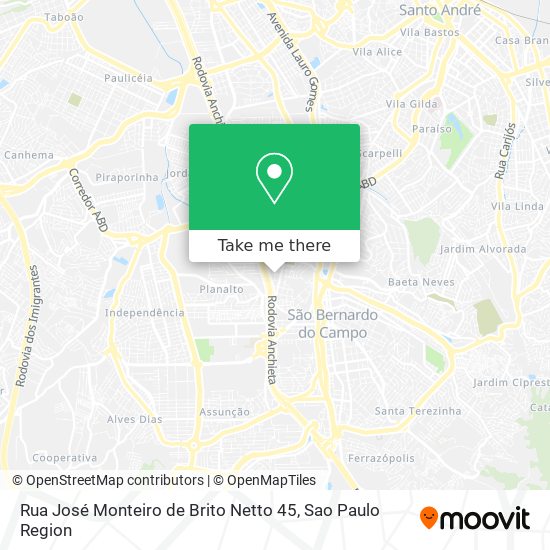 Rua José Monteiro de Brito Netto 45 map