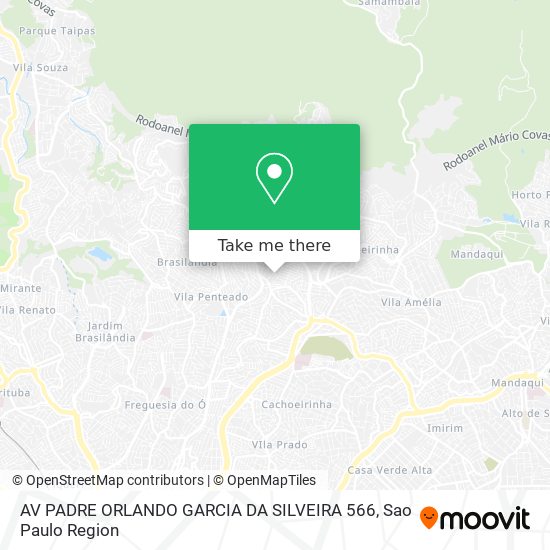 Mapa AV PADRE ORLANDO GARCIA DA SILVEIRA 566