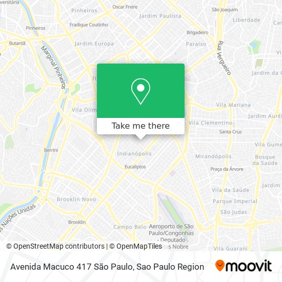 Mapa Avenida Macuco 417  São Paulo