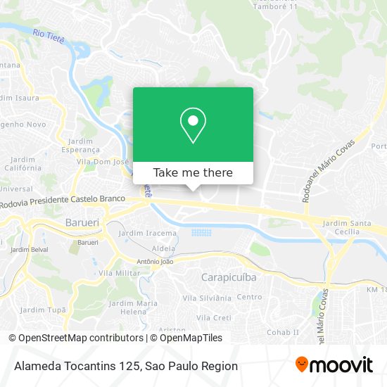 Alameda Tocantins 125 map