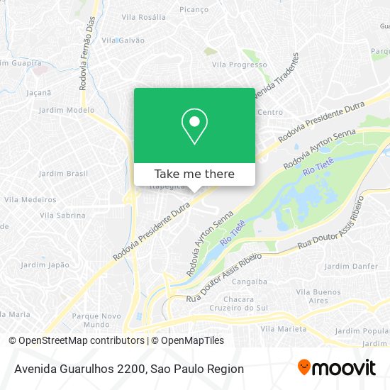 Avenida Guarulhos 2200 map