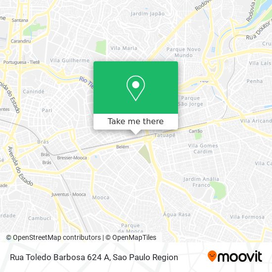 Mapa Rua Toledo Barbosa 624 A