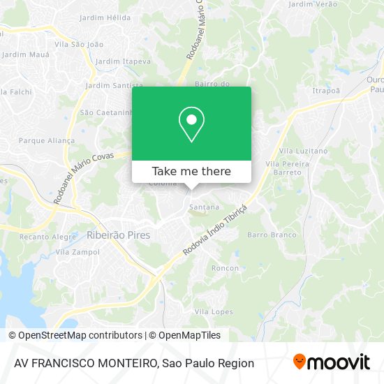 AV FRANCISCO MONTEIRO map