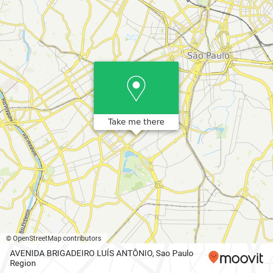 AVENIDA BRIGADEIRO LUÍS ANTÔNIO map