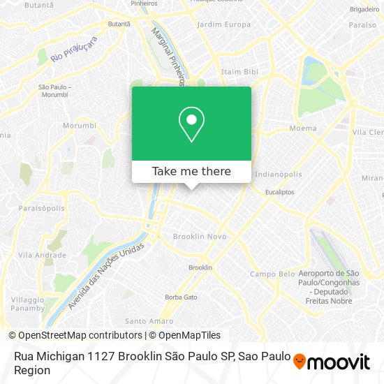 Mapa Rua Michigan 1127   Brooklin   São Paulo   SP
