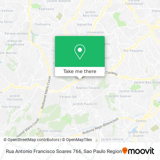 Mapa Rua Antonio Francisco Soares 766