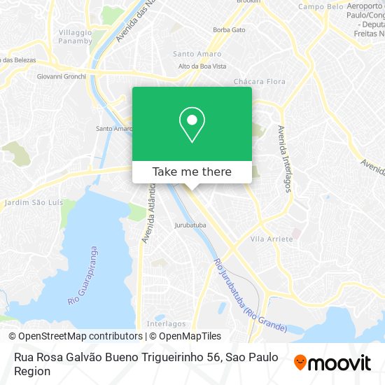 Mapa Rua Rosa Galvão Bueno Trigueirinho 56