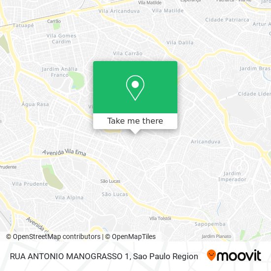 RUA ANTONIO MANOGRASSO 1 map