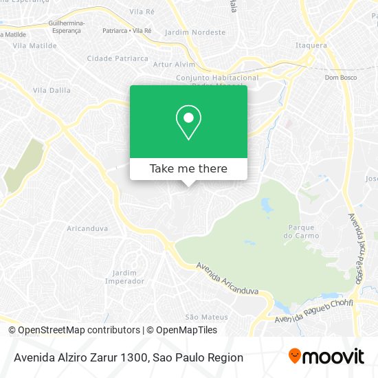 Mapa Avenida Alziro Zarur 1300