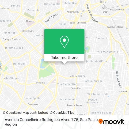 Mapa Avenida Conselheiro Rodrigues Alves 775