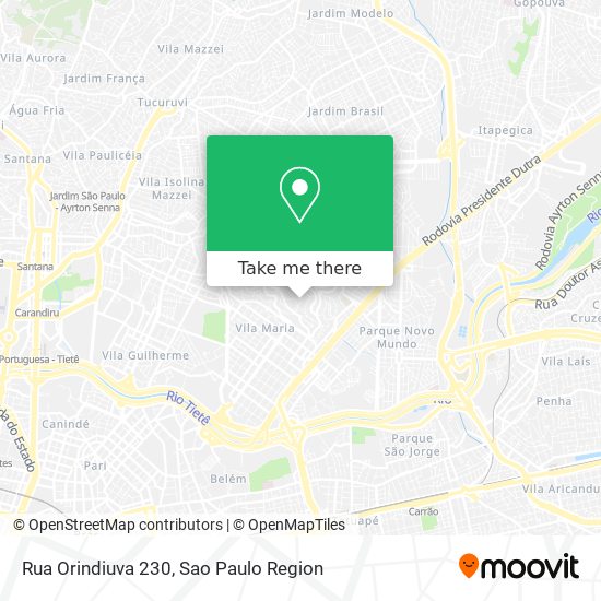 Rua Orindiuva 230 map