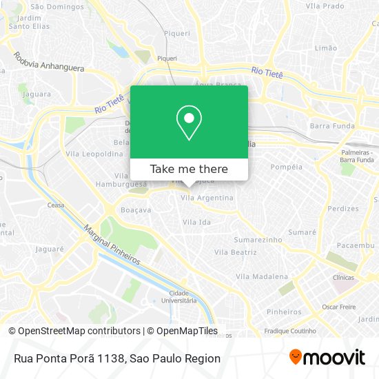 Mapa Rua Ponta Porã 1138