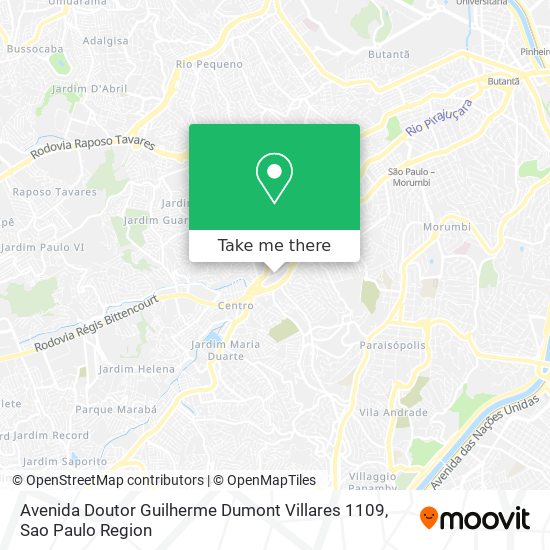 Mapa Avenida Doutor Guilherme Dumont Villares 1109