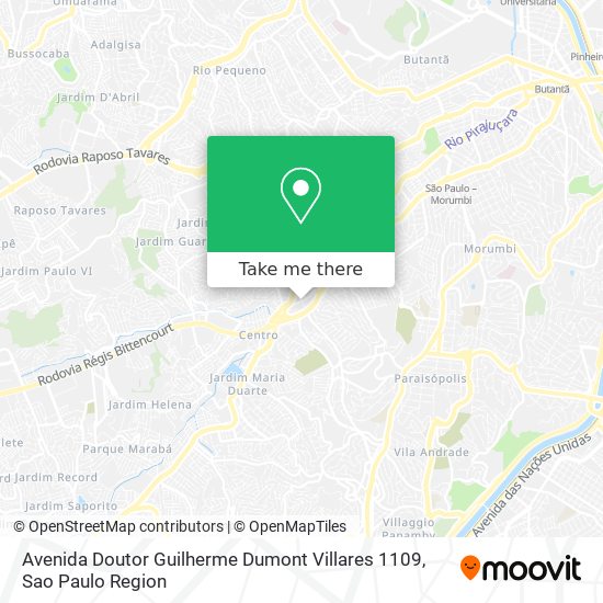 Avenida Doutor Guilherme Dumont Villares 1109 map