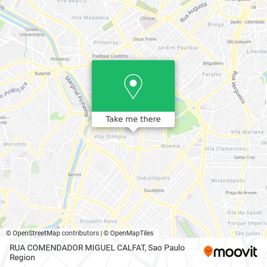 Mapa RUA COMENDADOR MIGUEL CALFAT