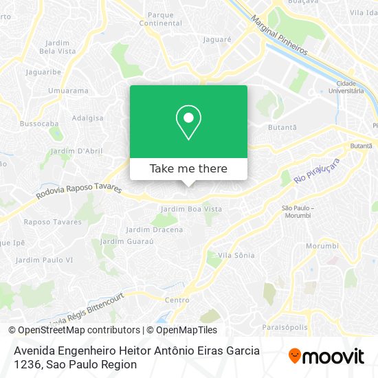 Mapa Avenida Engenheiro Heitor Antônio Eiras Garcia 1236