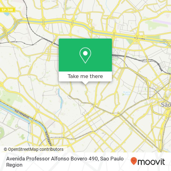 Mapa Avenida Professor Alfonso Bovero 490