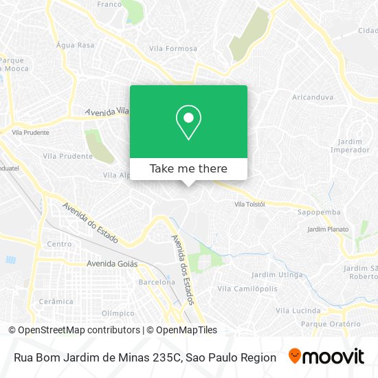 Mapa Rua Bom Jardim de Minas  235C
