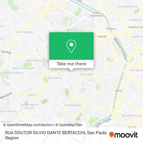 RUA DOUTOR SILVIO DANTE BERTACCHI map
