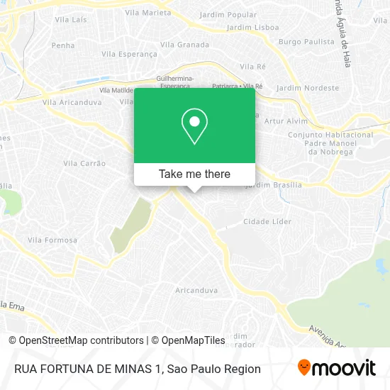 RUA FORTUNA DE MINAS 1 map