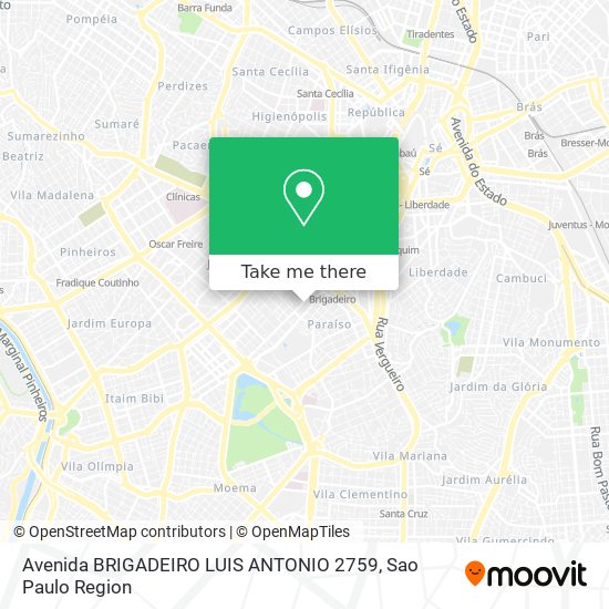 Avenida BRIGADEIRO LUIS ANTONIO 2759 map