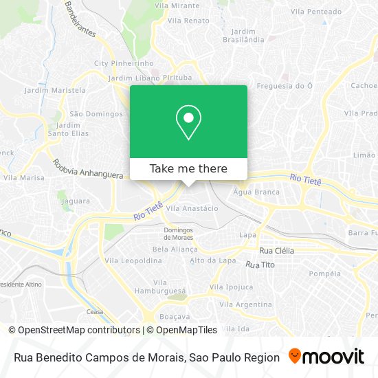 Rua Benedito Campos de Morais map