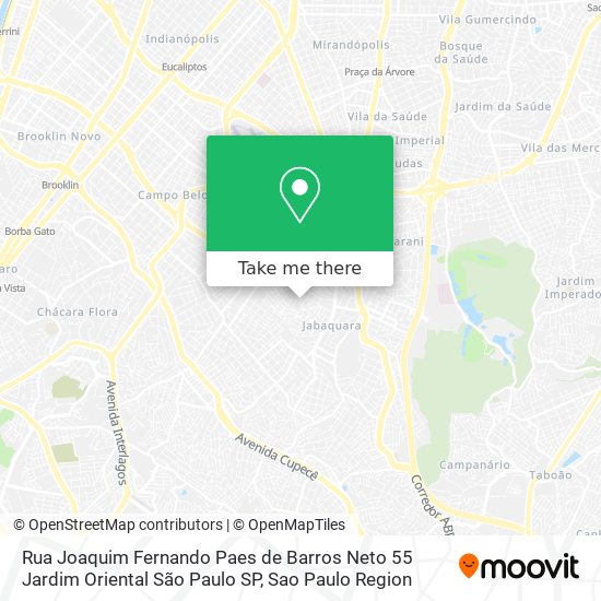 Rua Joaquim Fernando Paes de Barros Neto  55   Jardim Oriental   São Paulo   SP map