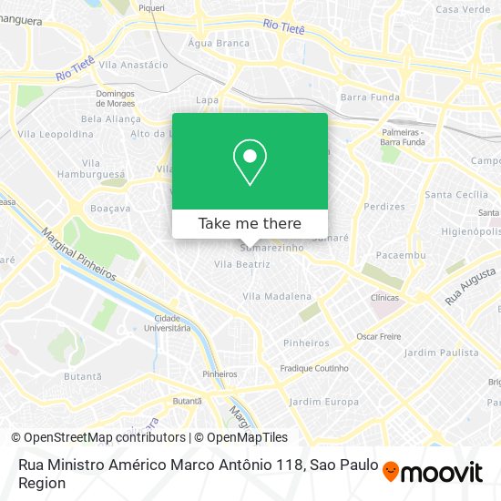 Rua Ministro Américo Marco Antônio 118 map