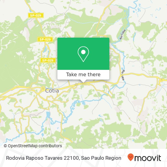 Mapa Rodovia Raposo Tavares 22100