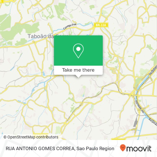 RUA ANTONIO GOMES CORREA map