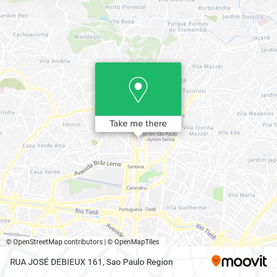 Mapa RUA JOSÉ DEBIEUX 161