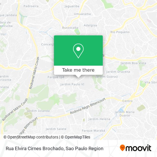 Mapa Rua Elvira Cirnes Brochado