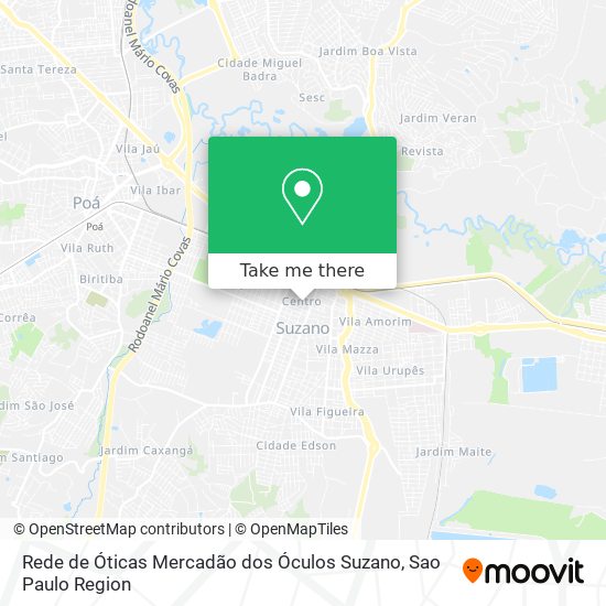 Rede de Óticas Mercadão dos Óculos Suzano map