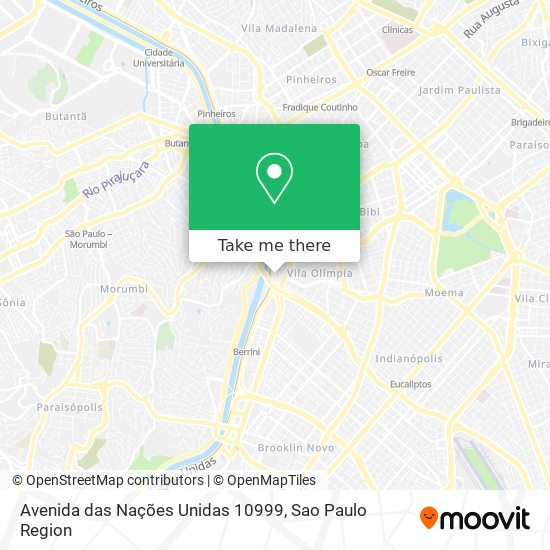 Mapa Avenida das Nações Unidas  10999