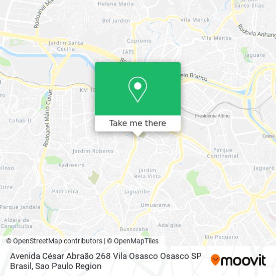 Mapa Avenida César Abraão  268   Vila Osasco  Osasco   SP  Brasil