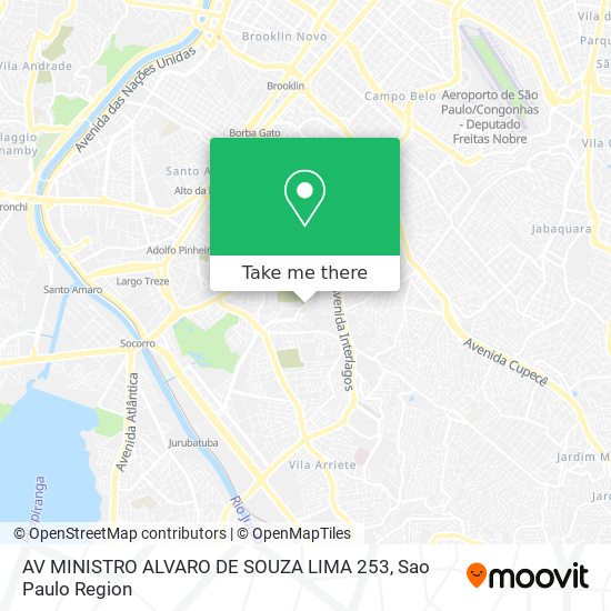 AV MINISTRO ALVARO DE SOUZA LIMA 253 map