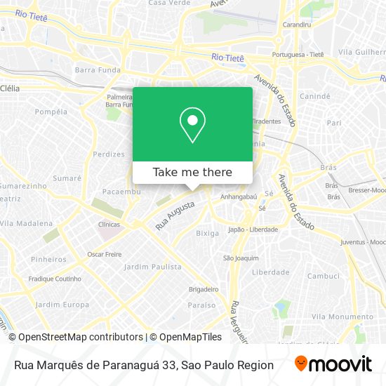 Mapa Rua Marquês de Paranaguá 33