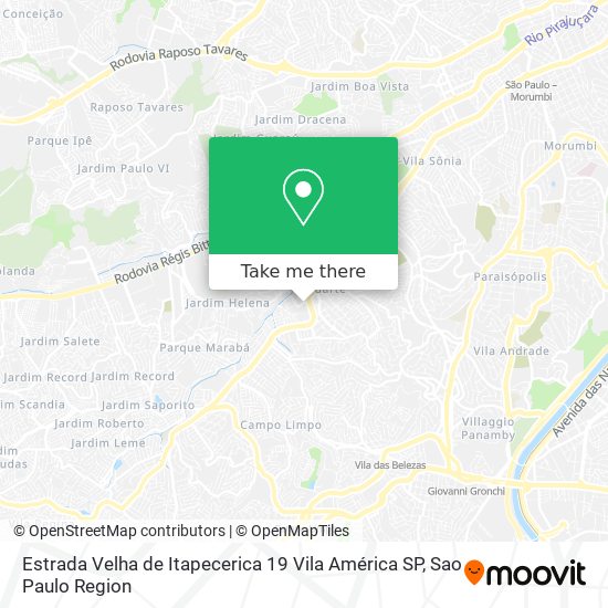 Estrada Velha de Itapecerica  19   Vila América   SP map