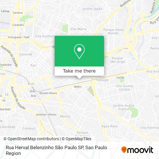Mapa Rua Herval  Belenzinho  São Paulo  SP