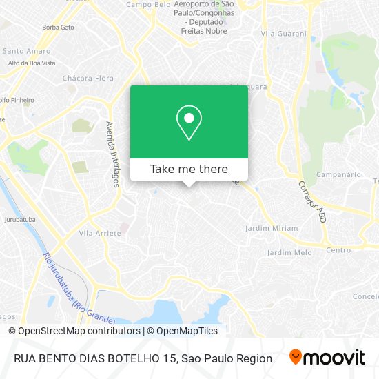 Mapa RUA BENTO DIAS BOTELHO 15