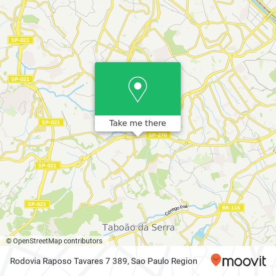 Rodovia Raposo Tavares  7 389 map